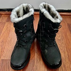 TOTES WOMENS LINDSEY SNOW BOOT - BLACK